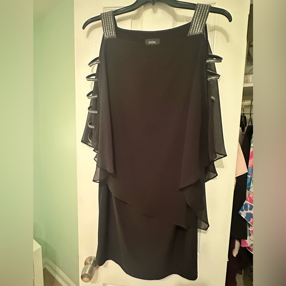 MSK Black Dress with Subtle Shine